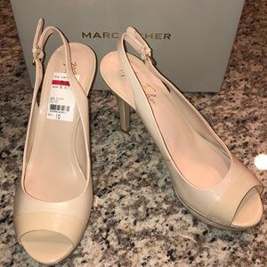 Marc Fisher “Melissa” Peep Toe Sling Back Heels